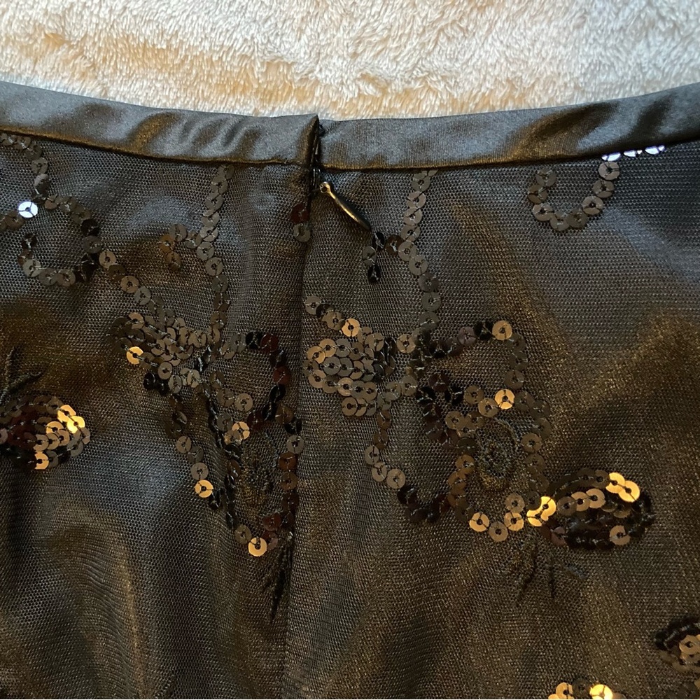 Adrianna‎ Papell Evening Essentials Black Sequin Midi Skirt - Picture 13 of 13
